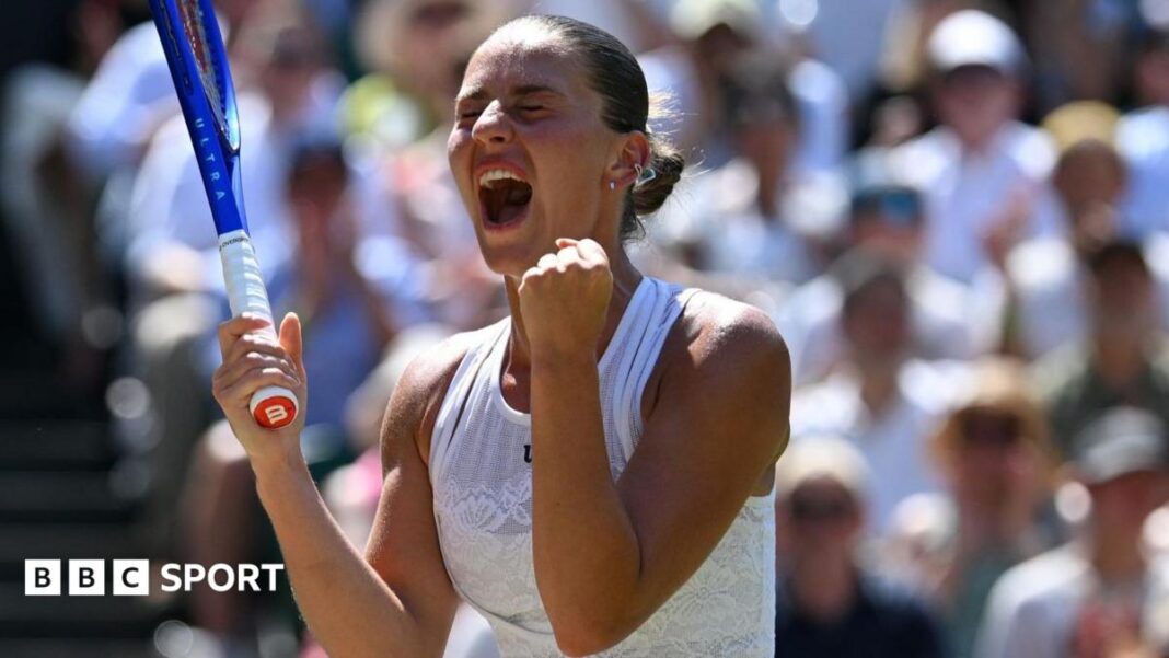 Rezultati Wimbledona 2026: Marta Kostyuk pobijedila Jasmine Paolini i ušla u polufinale protiv Linde Noskove Marta Kostyuk celebrates her victory over Jasmine Paolini