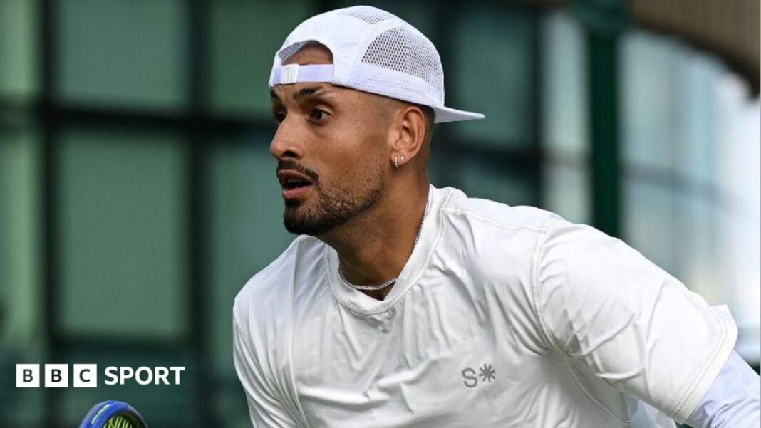 Rezultati Wimbledona 2026: Nick Kyrgios psuje sudiju prije nego što je izgubio na povratku u dublu od Alexandera Bublika Nick Kyrgios in action during the men