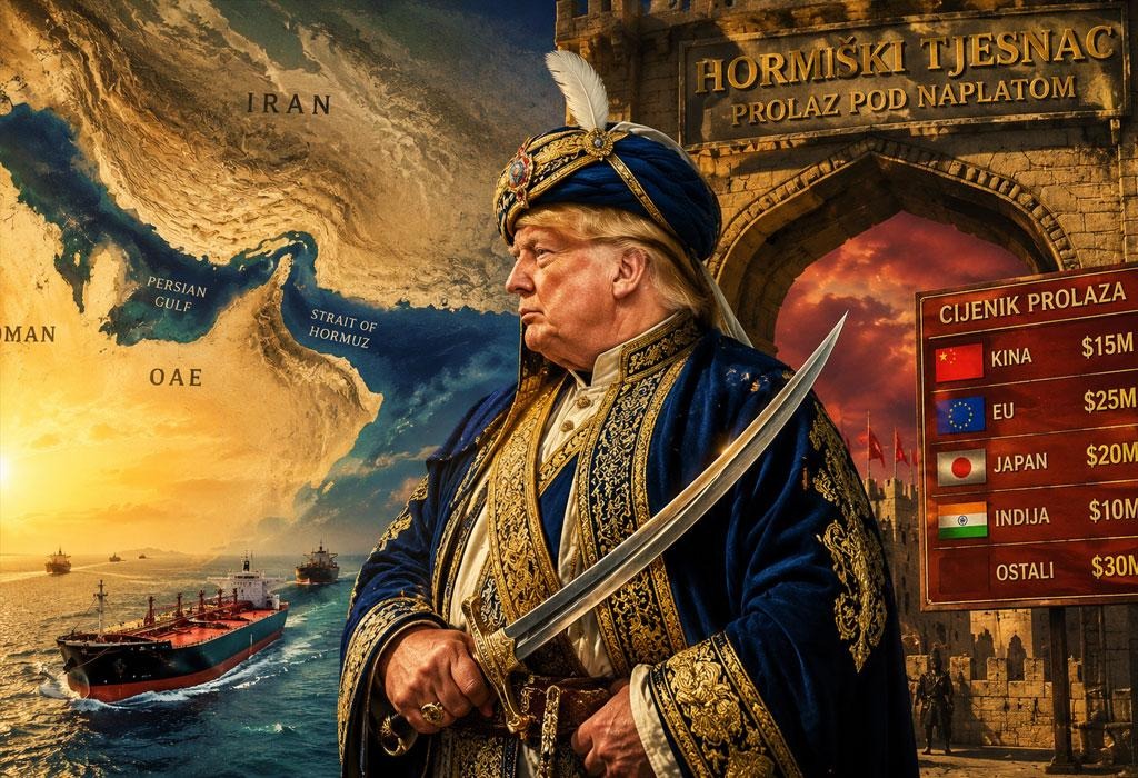 TRUMP U HORMUZU GLUMI PIRATA: Kako je cirkusant iz Bijele kuće predao Iranu pravo na ključeve globalne nafte TRUMP U HORMUZU GLUMI PIRATA: Kako je cirkusant iz Bijele kuće predao Iranu pravo na ključeve globalne nafte