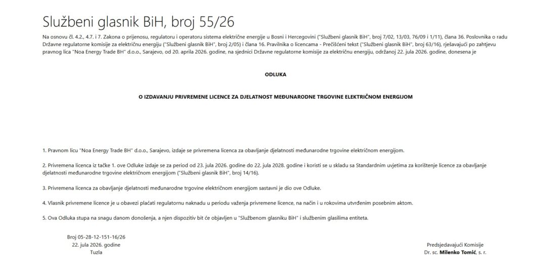 Albanski biznismen ulazi na tržište BiH: Gentian Sula, kojem se sudi zbog korupcije u dvije države, dobio licencu DERK-a za trgovinu strujom – Istraga .ba Albanski biznismen ulazi na tržište BiH: Gentian Sula, kojem se sudi zbog korupcije u dvije države, dobio licencu DERK-a za trgovinu strujom - Istraga .ba