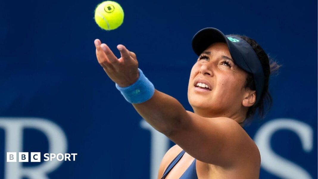 Rezultati kvalifikacija za US Open 2026: Heather Watson među britanskim pobjednicima u New Yorku Heather Watson begins her service motion
