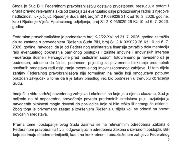 Sudija Stupar ne poštuje instrukciju predsjednice Suda: Novac Srebrene maline “na čekanju”; Ministarstvo finansija tvrdi da nema dokaza o uplati novca u budžet – Istraga objavljuje dokaz – Istraga .ba Sudija Stupar ne poštuje instrukciju predsjednice Suda: Novac Srebrene maline “na čekanju”; Ministarstvo finansija tvrdi da nema dokaza o uplati novca u budžet - Istraga objavljuje dokaz - Istraga .ba