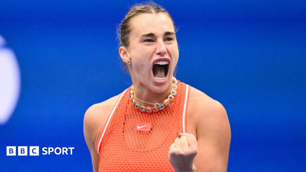 Rezultati US Opena 2026: Aryna Sabalenka pobijedila Taylor Townsend i stigla do četvrtfinala Aryna Sabalenka celebrates during her fourth-round match at the US Open