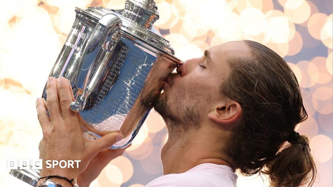 Rezultati US Opena 2026: Kako je Aleksandar Zverev pretvorio suze u trijumf u Njujorku Alexander Zverev kisses the US Open trophy
