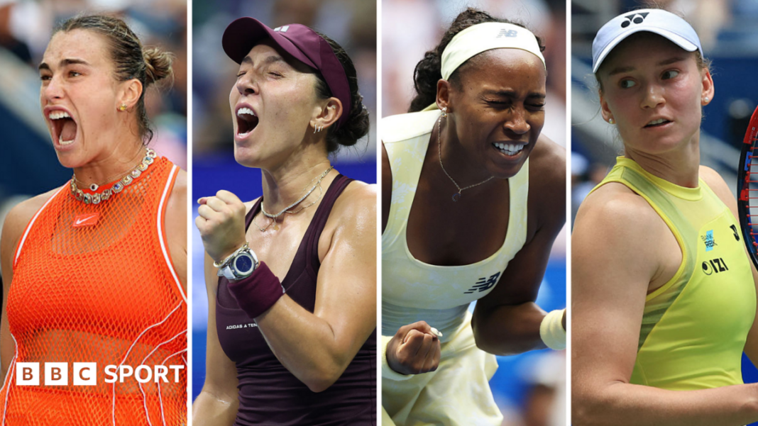 US Open 2026: Aryna Sabalenka, Jessica Pegula, Coco Gauff i Elena Rybakina čine istorijsku postavu za polufinale Split image of Aryna Sabalenka, Jessica Pegula, Coco Gauff, Elena Rybakina